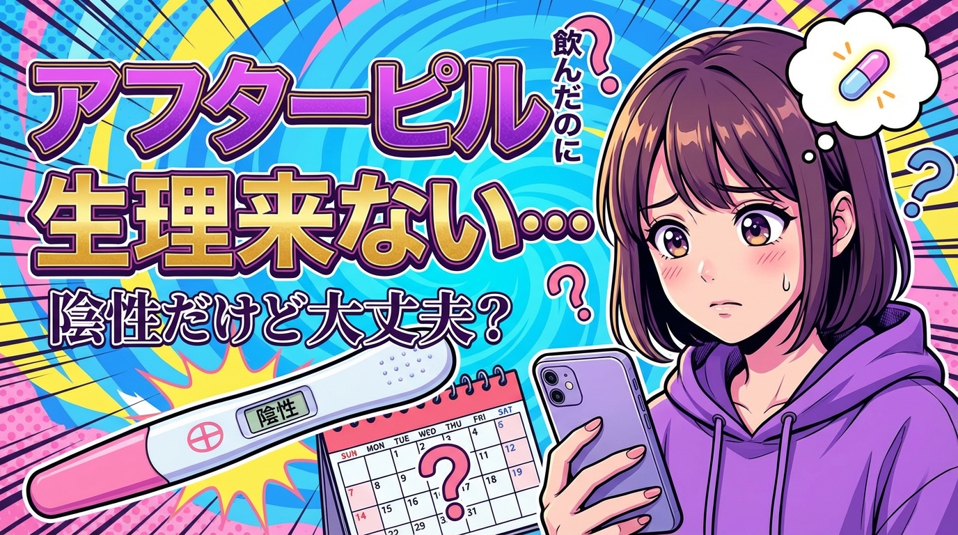 アフターピル飲んだのに生理来ない…陰性だけど大丈夫？