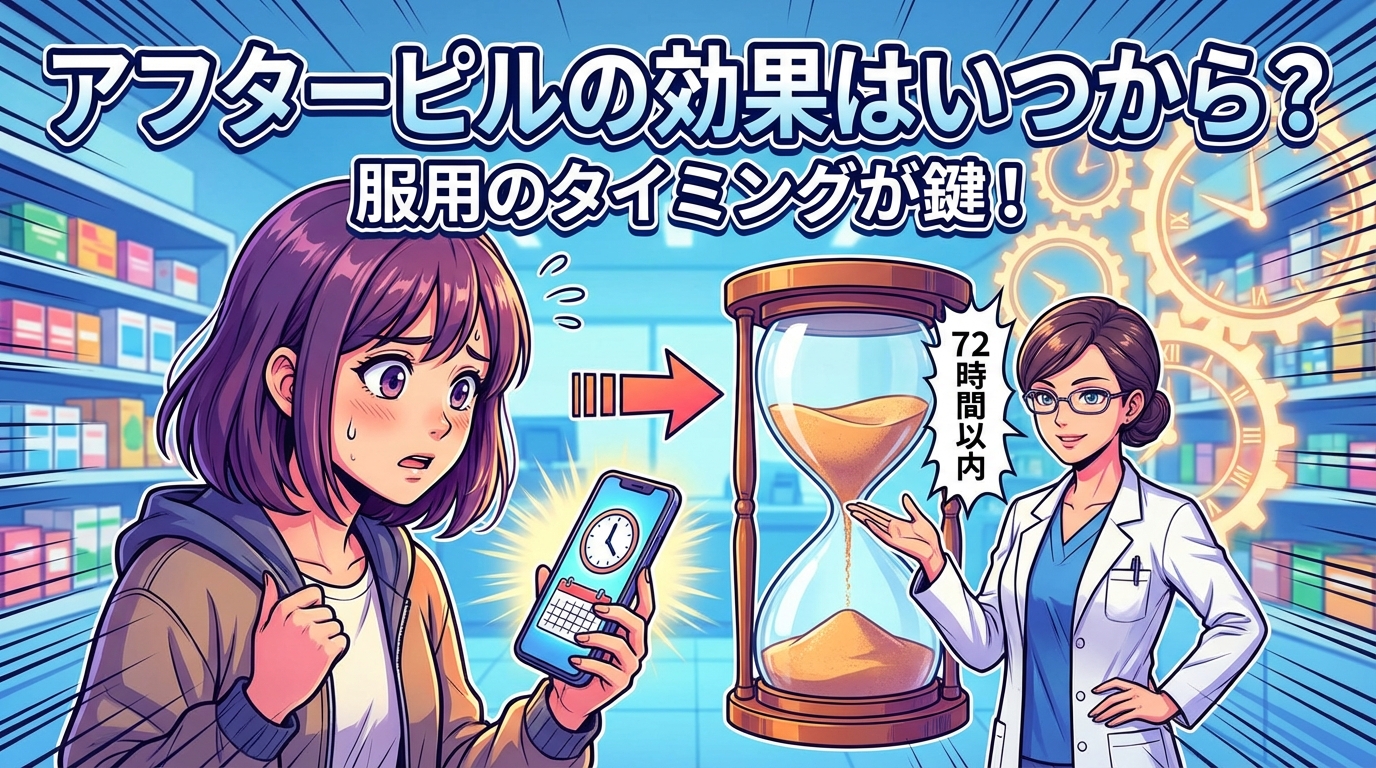 アフターピルの効果はいつから？服用のタイミングが鍵！