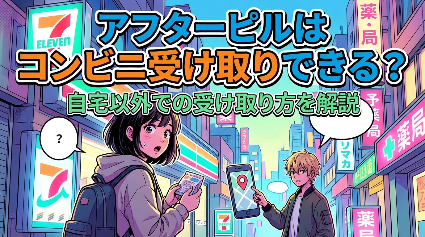 アフターピルはコンビニ受け取りできる？自宅以外の方法は？