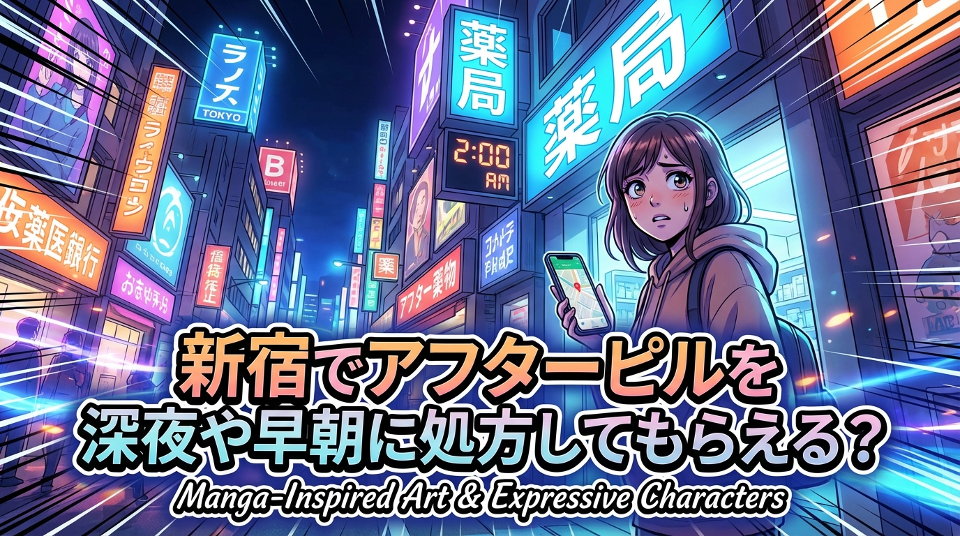 新宿でアフターピルを深夜や早朝に処方してもらえる？