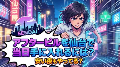 アフターピルを仙台で当日手に入れるには？安い夜もやってる？