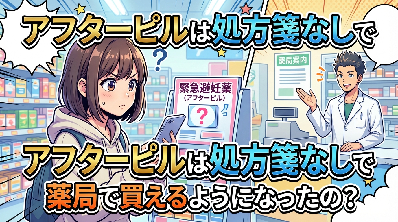 アフターピルは処方箋なしで薬局で買えるようになったの？