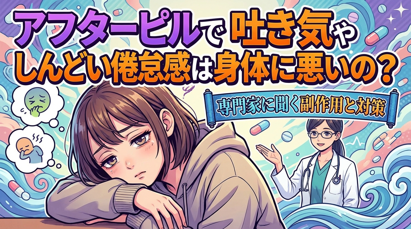 アフターピルで吐き気やしんどい倦怠感は身体に悪いの?