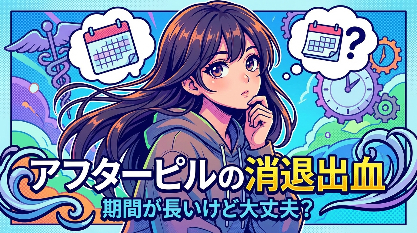 アフターピルの消退出血、期間が長いけど大丈夫？