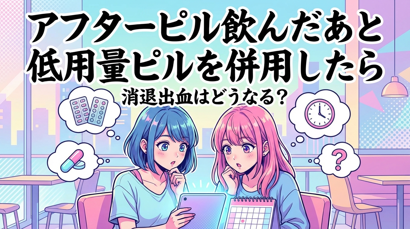 アフターピル飲んだあと低用量ピルを併用したら消退出血はどうなる？