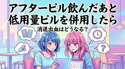 アフターピル飲んだあと低用量ピルを併用したら消退出血はどうなる？