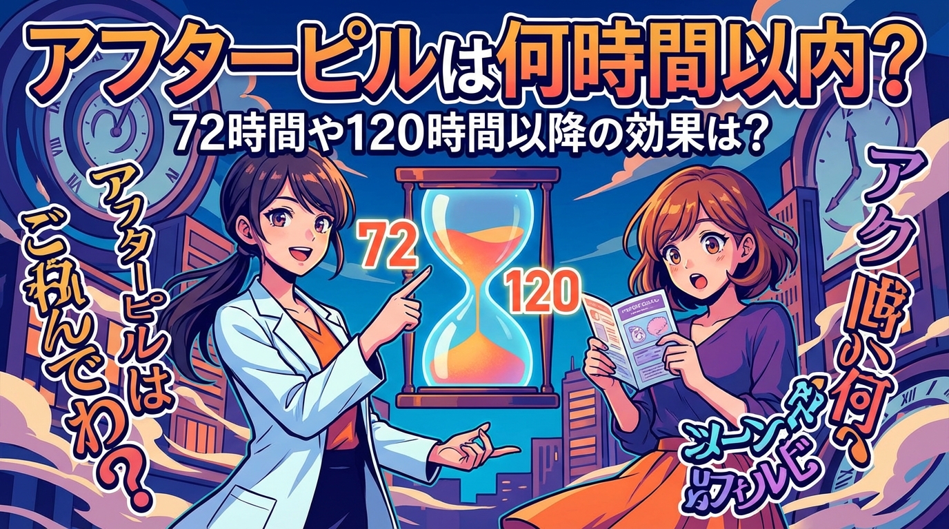 アフターピルは何時間以内?72時間や120時間以降の効果は?