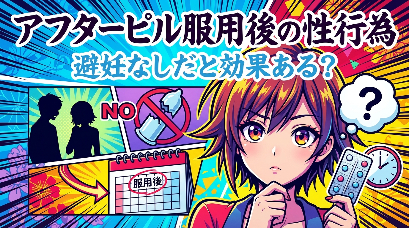 アフターピル服用後の性行為、避妊なしだと効果ある?