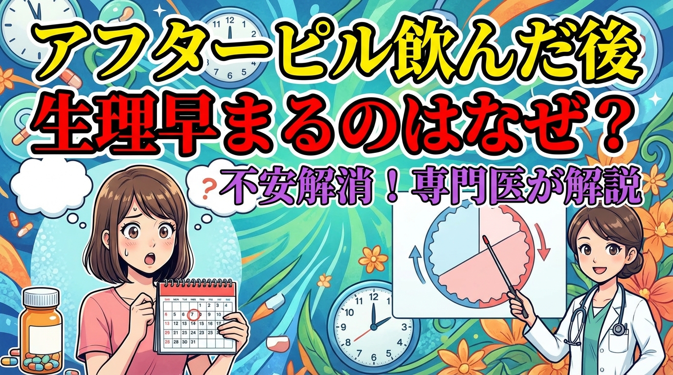 アフターピル飲んだ後生理早まるのはなぜ？