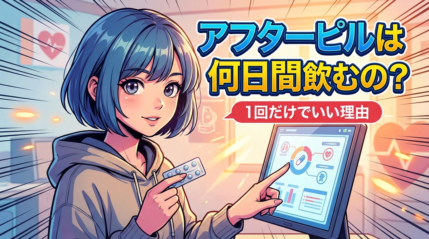 アフターピルは何日間飲むの?1回だけでいい理由